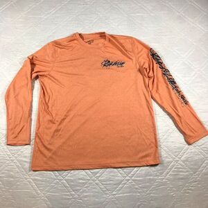 Rip A Lip fish wear orange‎ long sleeve T shirt Large